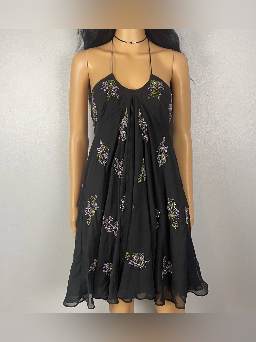 Beaded Halter Dress